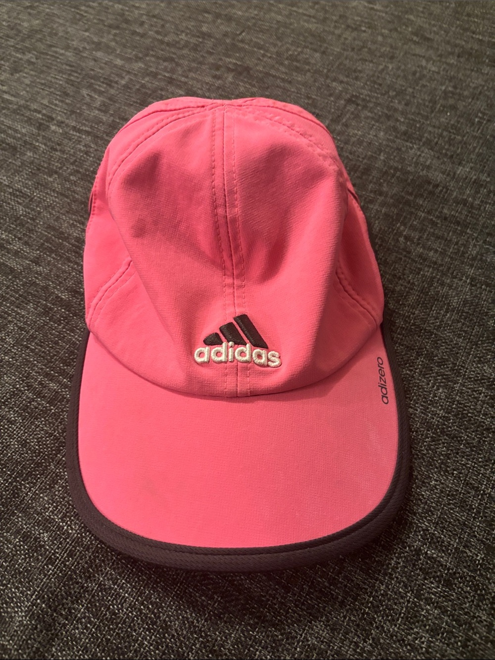 Youth adidas Hot Pink Running Cap with Dark Trim